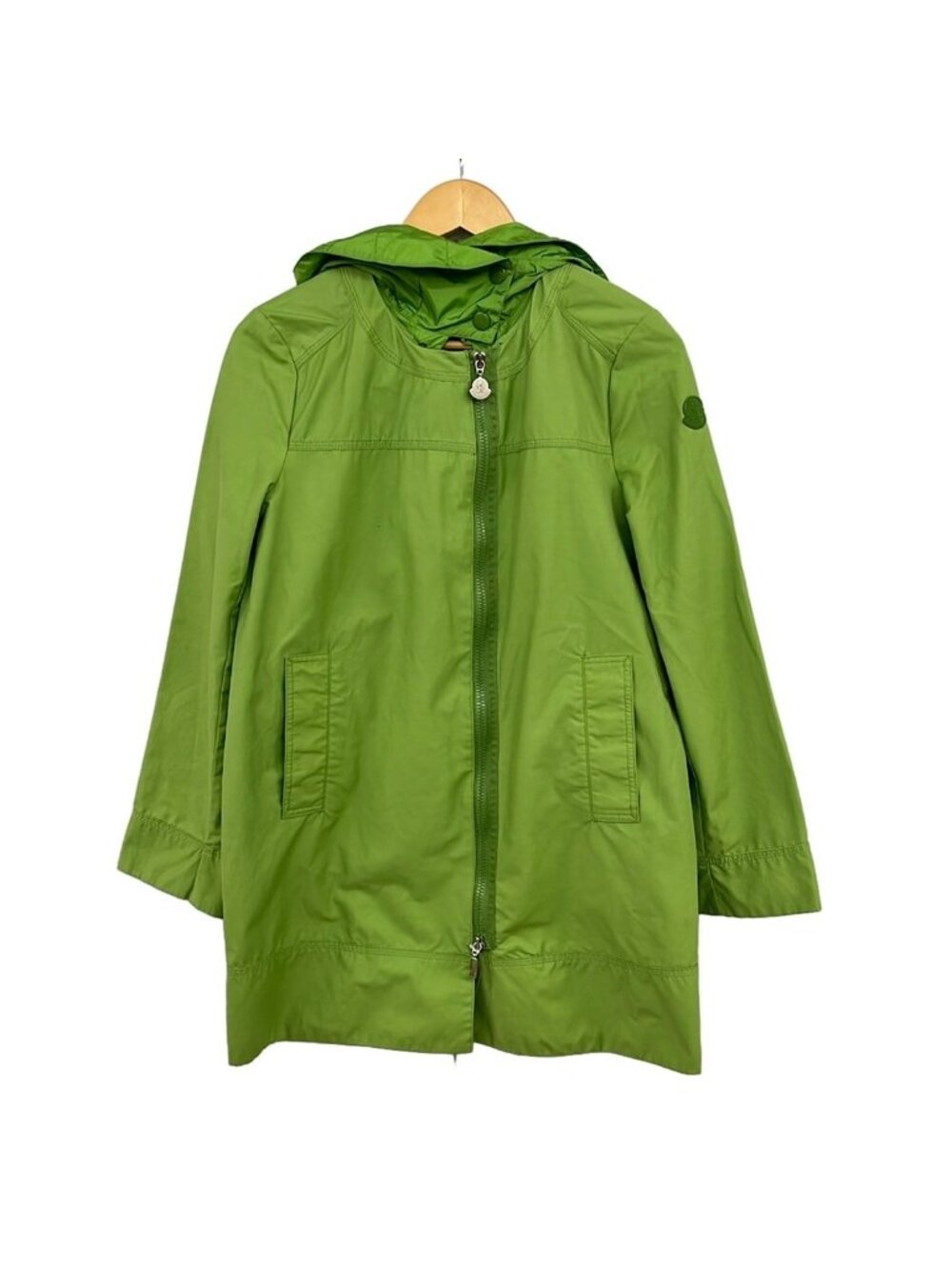 Moncler Coat Bourgogne Light Green Long Sleeve Zip Up Spring Fall 1